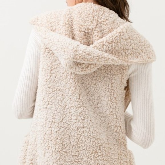 Fleece Vest Hoodie - Picture 2 of 4